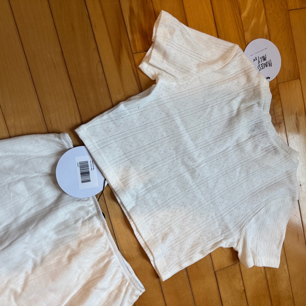 White Cotton Midi Skirt Set - Picture 5 of 9